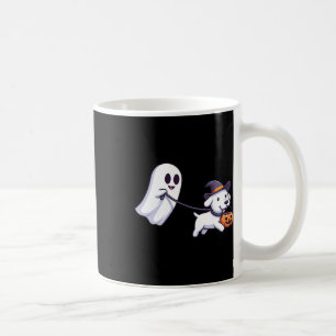 Funny Ghost Walking Dog Ghost Dog Halloween Night  Coffee Mug