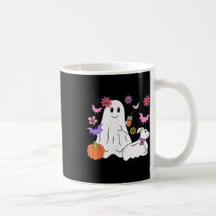 Funny Ghost Walking Dog Spooky Ghost Coffee Hallow Mug