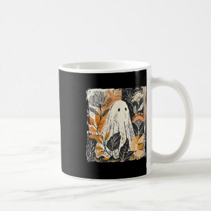 Funny Ghost Wildflower Spooky Season Happy Hallowe Coffee Mug