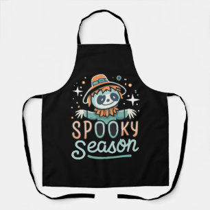 funny ghost with hats, spooky season apron