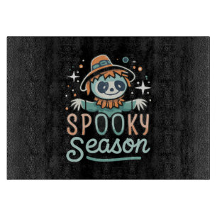 funny ghost with hats, spooky season cutting board