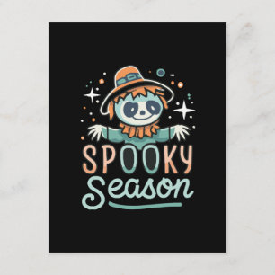 funny ghost with hats, spooky season enclosure card
