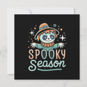 funny ghost with hats, spooky season invitation