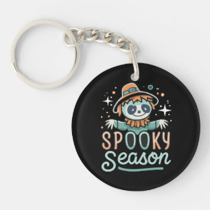 funny ghost with hats, spooky season key ring