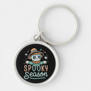 funny ghost with hats, spooky season key ring