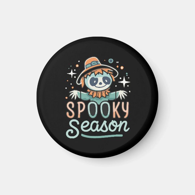 funny ghost with hats, spooky season magnet (Front)