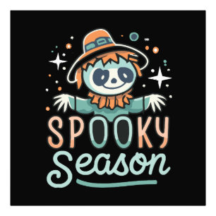 funny ghost with hats, spooky season photo print