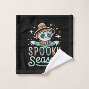 funny ghost with hats, spooky season wash cloth
