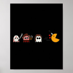 Funny Ghosts Parody Halloween Gamer 80's Horror Mo Poster