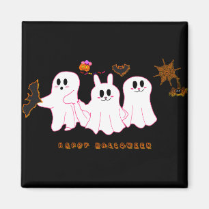 Funny Ghosts Posing For A Picture Magnet