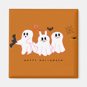 Funny Ghosts Posing For A Picture   Magnet
