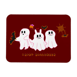 Funny Ghosts Posing For A Picture Photo Magnet