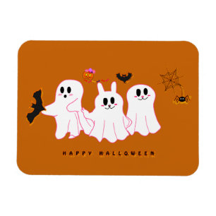 Funny Ghosts Posing For A Picture   Photo Magnet