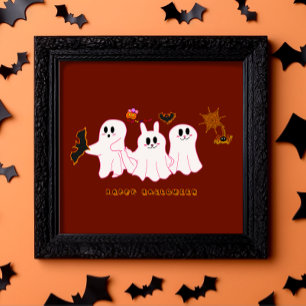 Funny Ghosts Posing For A Picture   Poster
