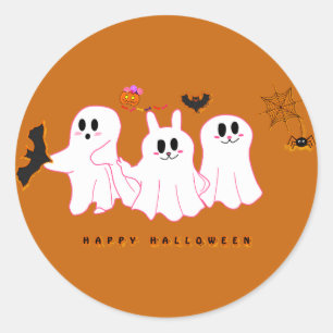 Funny Ghosts Posing For A Picture Sticker