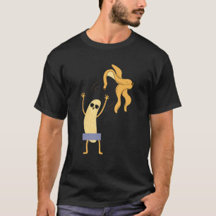 Funny Giant Long Yellow Banana Wearing Summer Sung T-Shirt