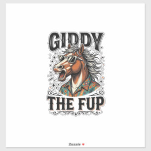 Funny Giddy The Fup Horse Vintage Engraving Shirt_