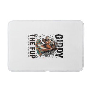 Funny Giddy The Fup Horse Vintage Engraving Shirt_ Bath Mat