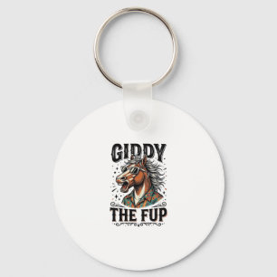 Funny Giddy The Fup Horse Vintage Engraving Shirt_ Key Ring