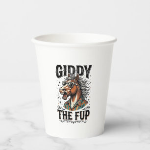 Funny Giddy The Fup Horse Vintage Engraving Shirt_ Paper Cups