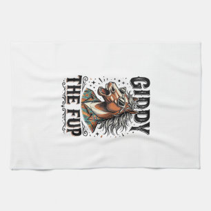 Funny Giddy The Fup Horse Vintage Engraving Shirt_ Tea Towel