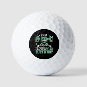 Funny Gift 4 Mechanics Adult Humour Gift Golf Balls