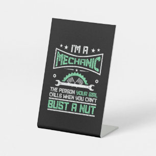 Funny Gift 4 Mechanics Adult Humour Gift Pedestal Sign