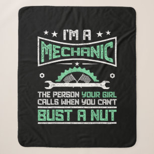 Funny Gift 4 Mechanics Adult Humour Gift Sherpa Blanket