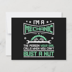 Funny Gift 4 Mechanics Adult Humour Gift Thank You Card