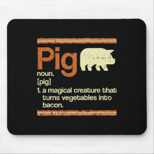 Funny Gift Bacon And Pig Definition Mouse Pad