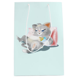 Funny Gift Bag with Baby Cat - Your Colours