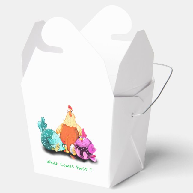 Funny Gift Bag with Chickens Waiting Egg To Hatch Favour Box (Opened)