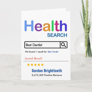 Funny Gift Best Dentist Thank You Card