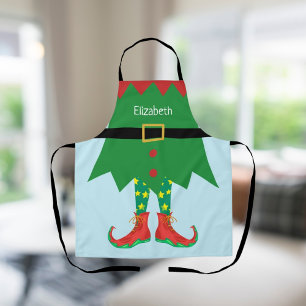Funny Gift Christmas Elf Santa's Helper Holiday Apron