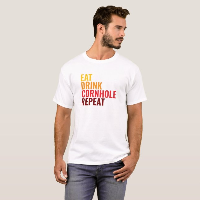 Funny Gift Cornhole Lover Colour Gradient T-Shirt (Front Full)