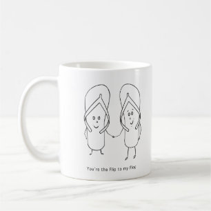 Funny gift, cute couple, flip flop coffee mug