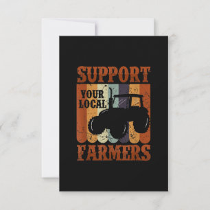 Funny Gift Farmer Chicken Farm Goat Farming Gift RSVP Card