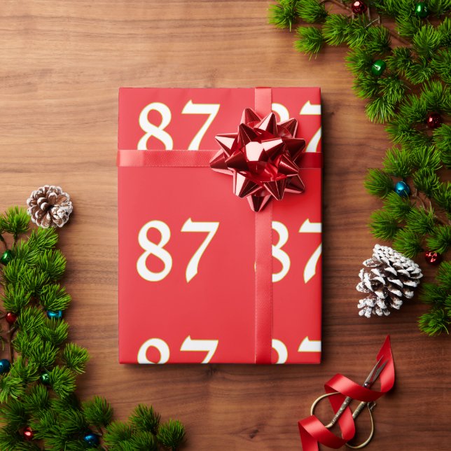 funny gift for all fans player have number 87 wrapping paper (Holiday Gift)