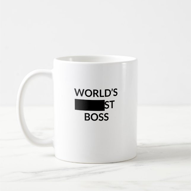 Funny Gift for Bosses - World's Blank Boss Coffee Mug (Left)