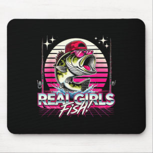 Funny Gift For Fishing Mum Real Girls Fish Mother’ Mouse Pad