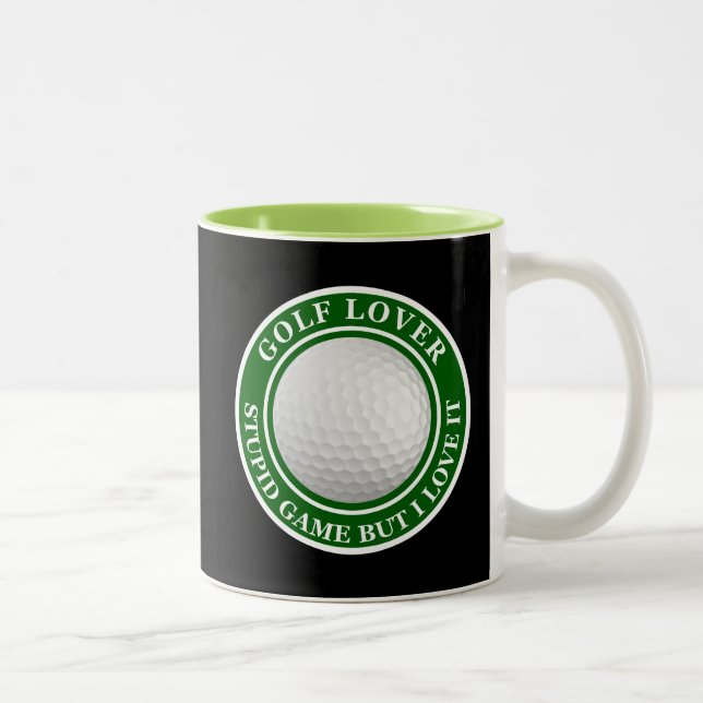 Funny Gift For Golf Fans Two-Tone Coffee Mug (Right)