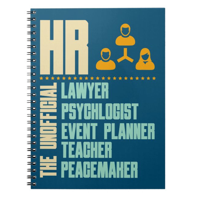 Funny Gift For HR Person | HR Manager Gift Idea Notebook (Front)