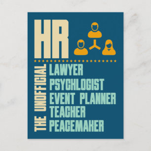 Funny Gift For HR Person   HR Manager Gift Idea Postcard