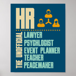 Funny Gift For HR Person   HR Manager Gift Idea Poster