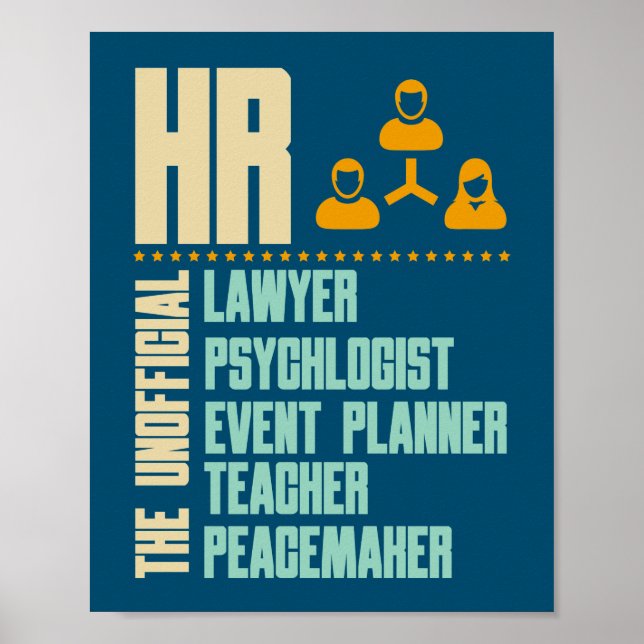 Funny Gift For HR Person | HR Manager Gift Idea Poster (Front)