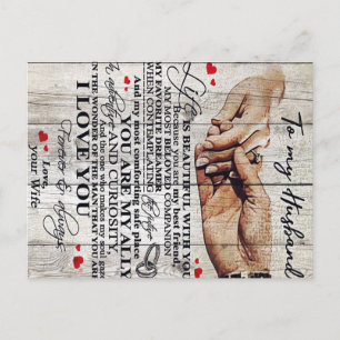 Funny Gift For Man Funny Quotes To Husband Announcement Postcard