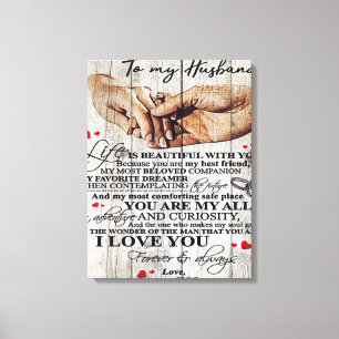 Funny Gift For Man Funny Quotes To Husband Canvas Print