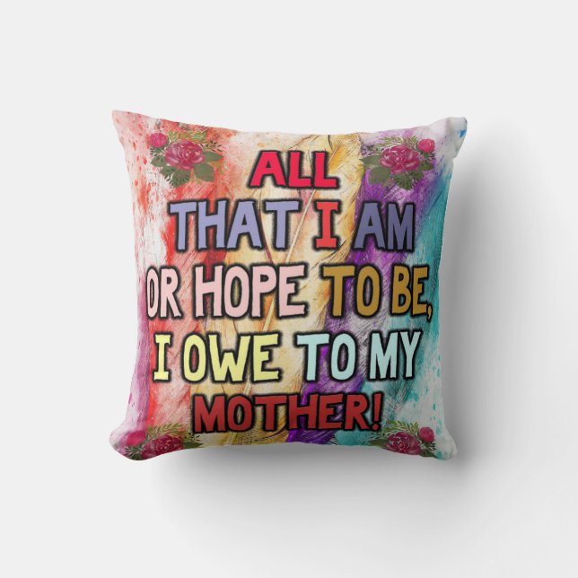 Funny Gift For Mum | Funny Quotes To Mummy | Cushion (Front)