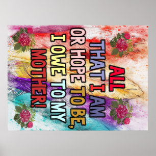 Funny Gift For Mum   Funny Quotes To Mummy   Poster