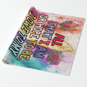 Funny Gift For Mum Funny Quotes To Mummy Wrapping Paper